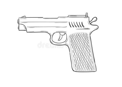 体温枪手绘图片