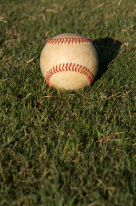 棒球外场草地上
