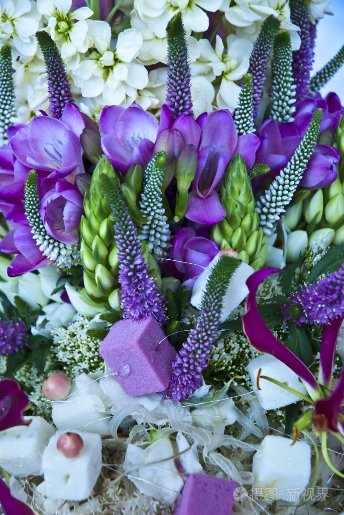 美丽的七彩花背景