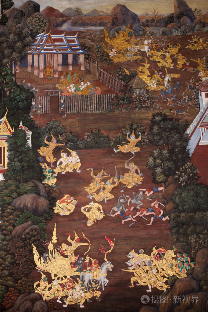 泰国罗摩衍那幅画