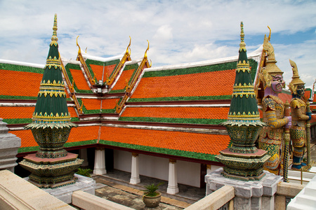 在曼谷，泰国大皇宫的细节