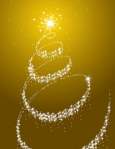 圣诞树的背景。矢量插画