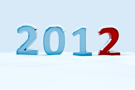 3d 2012年快乐新的一年
