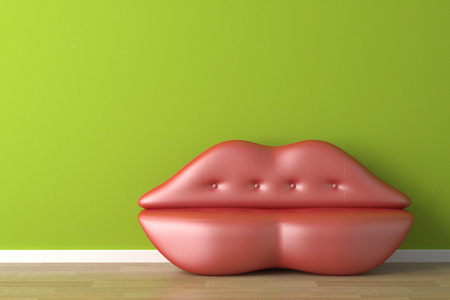 室内设计塑造的嘴唇沙发