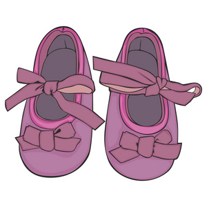 一双婴儿鞋的插图