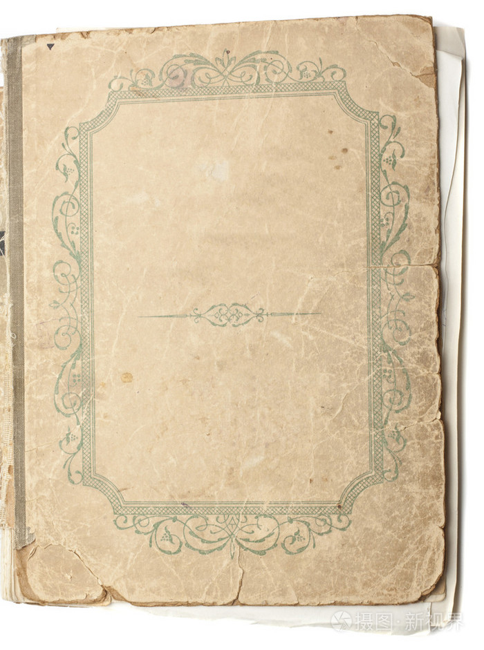 孤立在白色背景上的古代书籍