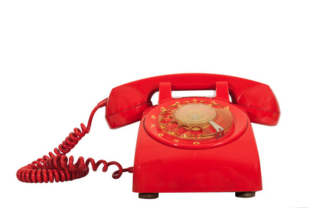 经典 1970年1980 年复古风格红房子电话