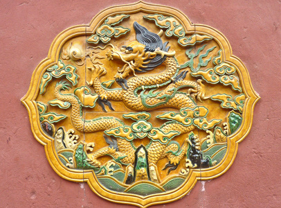 龙雕塑在北京紫禁城