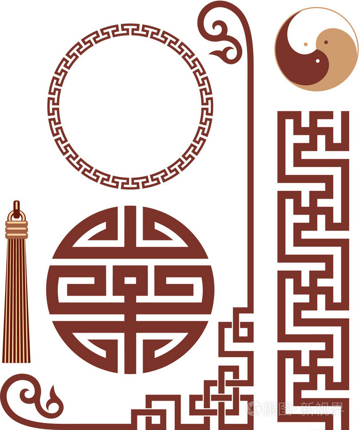 向量组的东方中国设计元素