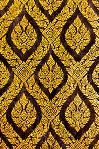 黄金的传统泰式风格绘画