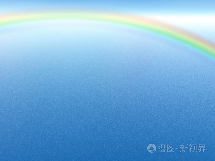 蓝色背景与彩虹