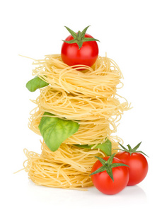 意大利面 西红柿和罗勒