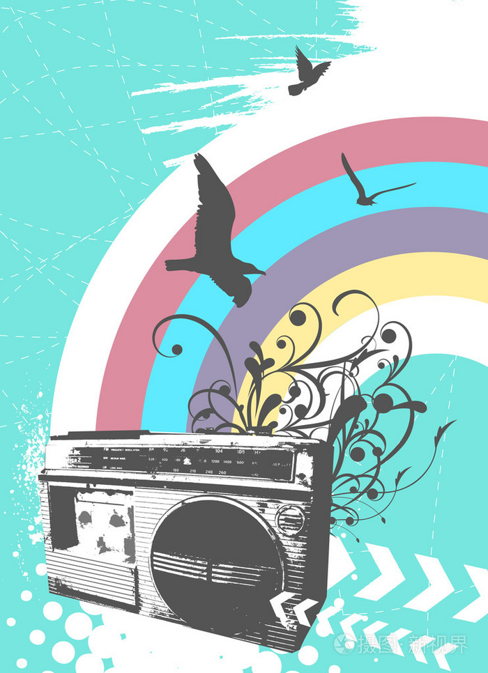 抽象的音乐背景