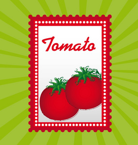 番茄的不干胶标签