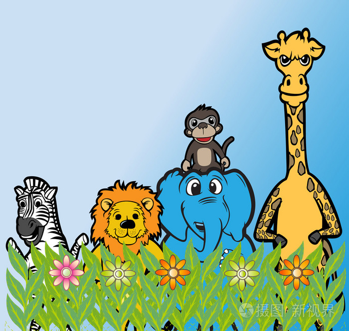 动物团队矢量图