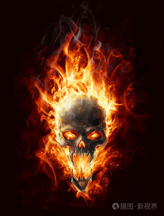 燃烧的头骨