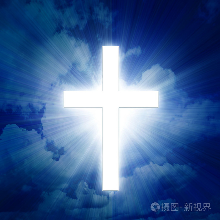 蓝蓝的天空一个十字架