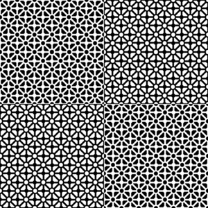 在黑色和白色的无缝几何图案