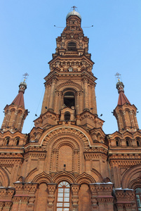 俄罗斯喀山举行主显节教会的钟塔