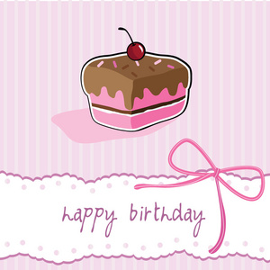 祝你生日快乐杯蛋糕卡