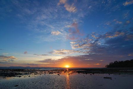 日落海，普吉岛，泰国