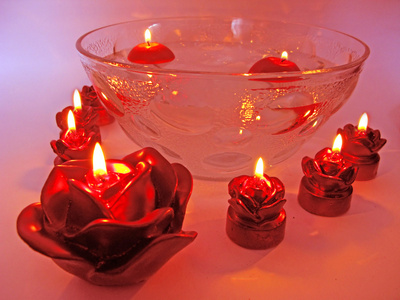 spa 红玫瑰香味香薰蜡烛照片