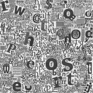 抽象的报纸的艺术字母