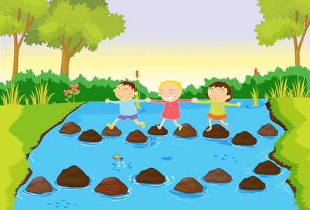 丛林穿越孩子性质照片