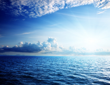 加勒比海云天空图片