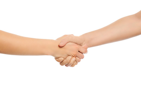 两个手握手照片