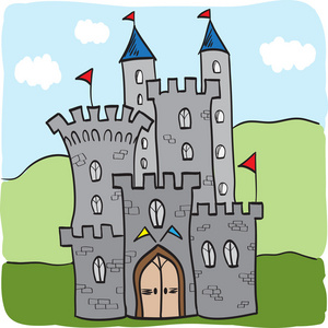 童话城堡王国卡通风格图片