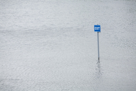 出口标志在水淹车公园图片