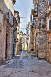 小巷。维柯德尔加尔加诺。普利亚大区。意大利