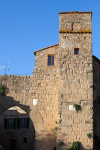 monticchiello中世纪村庄附近皮恩扎。托斯卡纳。意大利