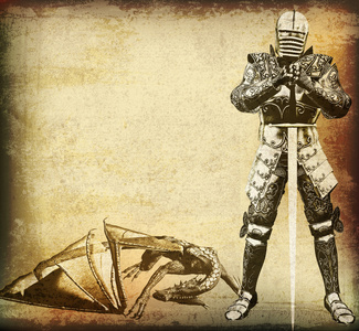 海报图片剑骑士和龙照片