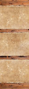 复古纸卷上一个木制的背景