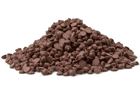 choklad chips p vit bakgrund