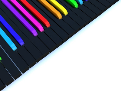 彩虹钢琴键