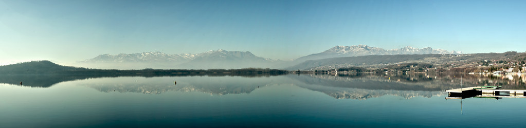 全景 viverone 湖视图