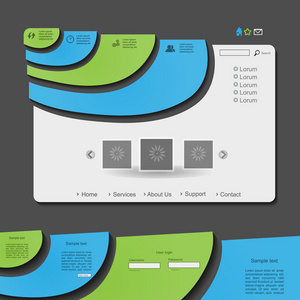 炫彩矢量网页设计