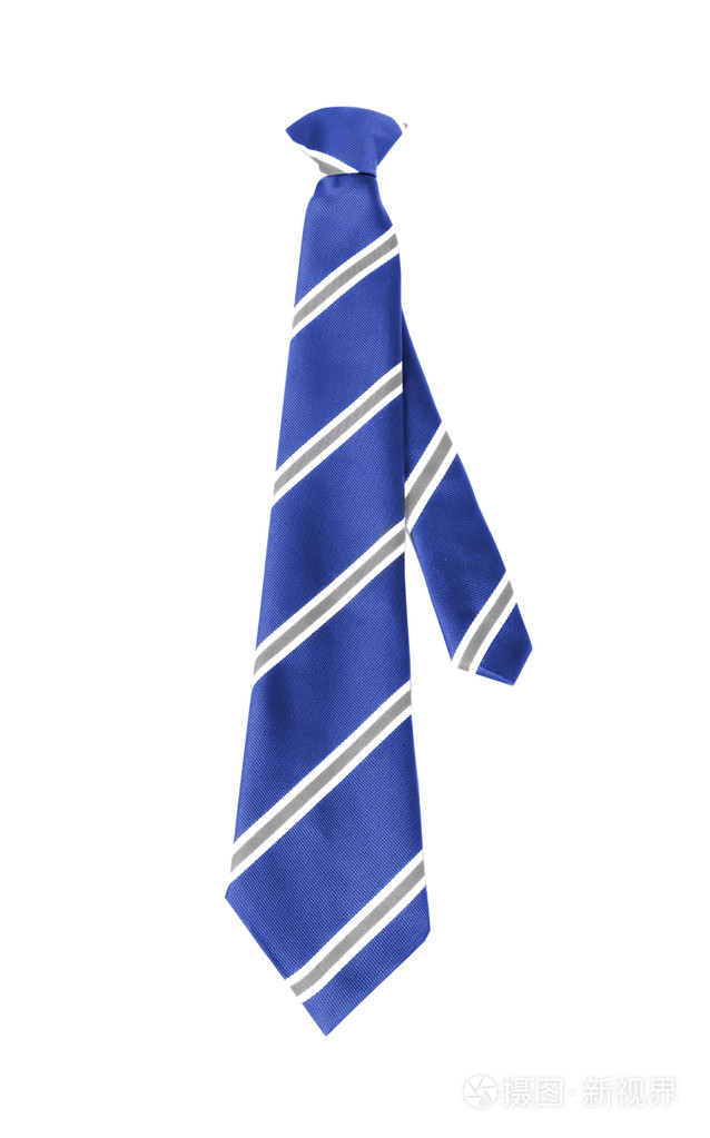 孤立在白色背景上的蓝色领带