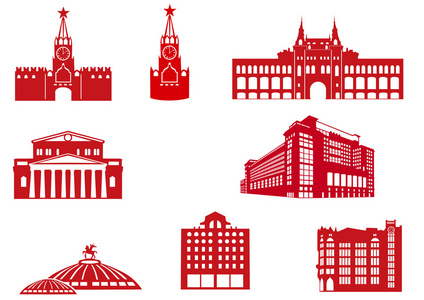 莫斯科建筑图标