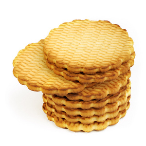 圆形饼干圆饼干两个圆饼干圆形饼干饼干或带草莓酱的心饼干金色圆形