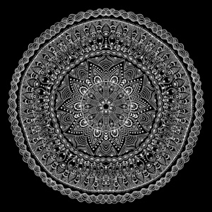 观赏圆的花边图案，与许多德泰圆圈背景