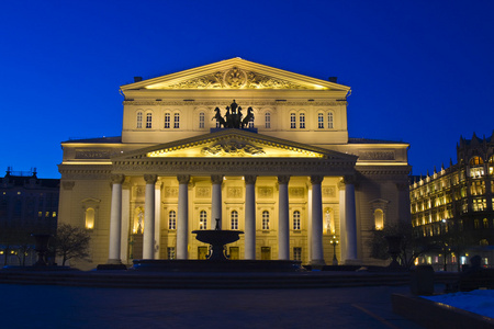 莫斯科大剧院在晚上