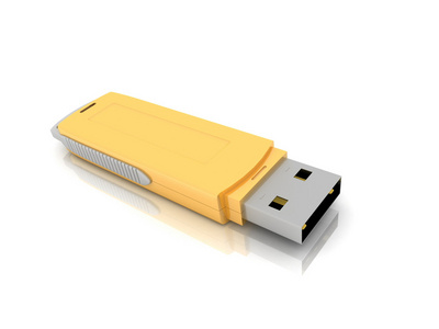 usb 存储驱动器上白色隔离