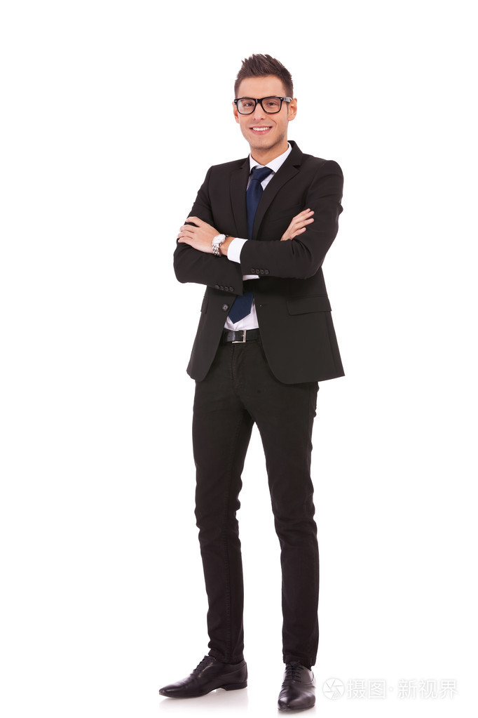 一商务男子的全身照片