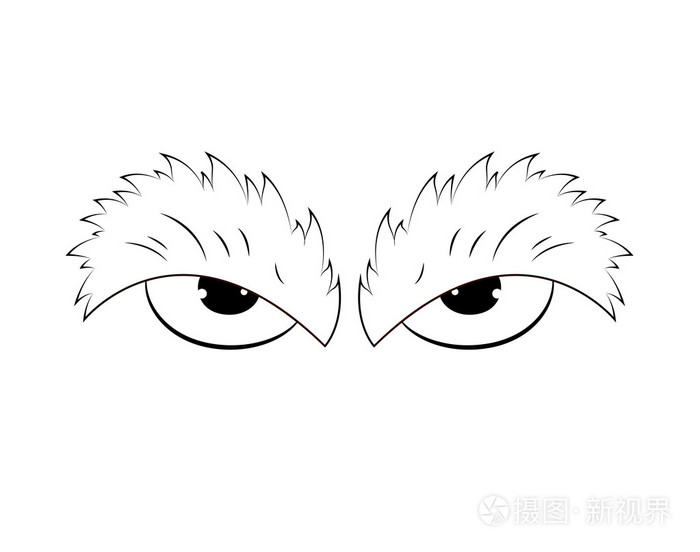概述愤怒卡通眼睛