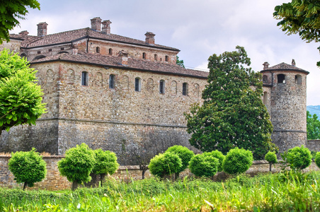 agazzano 的城堡。艾米利亚罗马涅。意大利