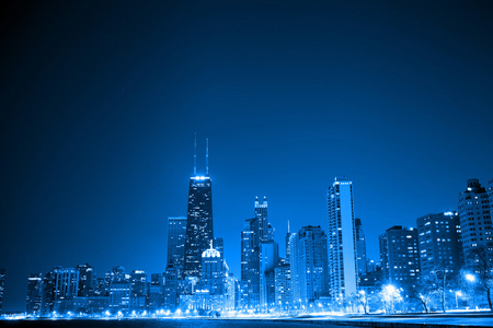 金融区芝加哥夜景